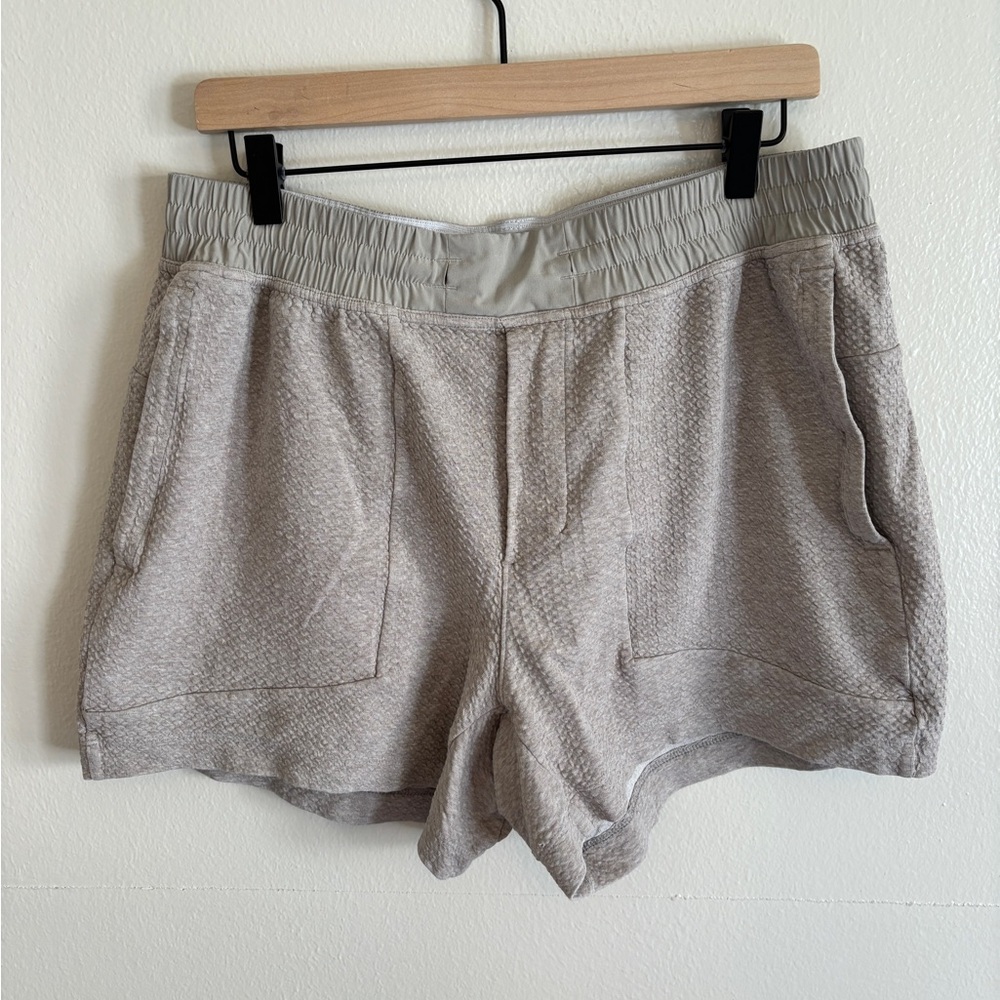 Lululemon Athletica Tan Textured, Double-Knit Shorts